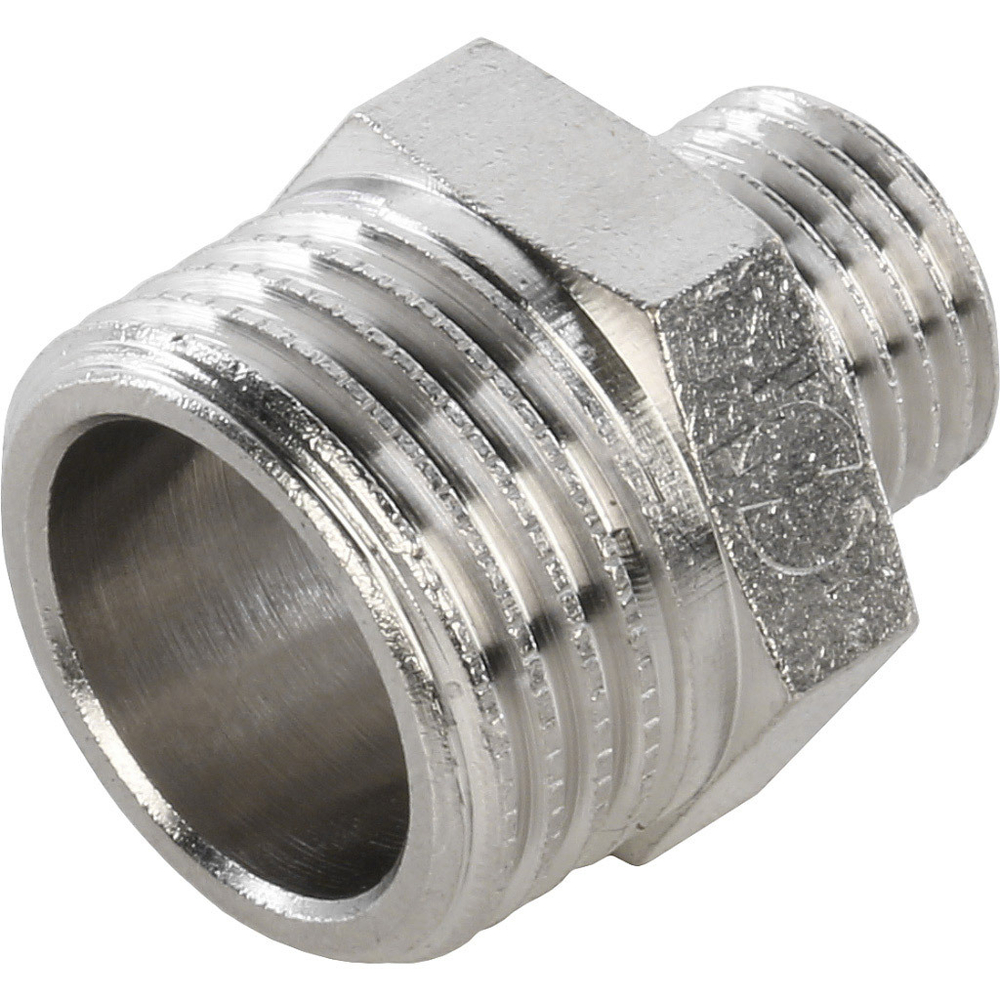 Ниппель переходной STOUT НН 1/2"х1/4"никель