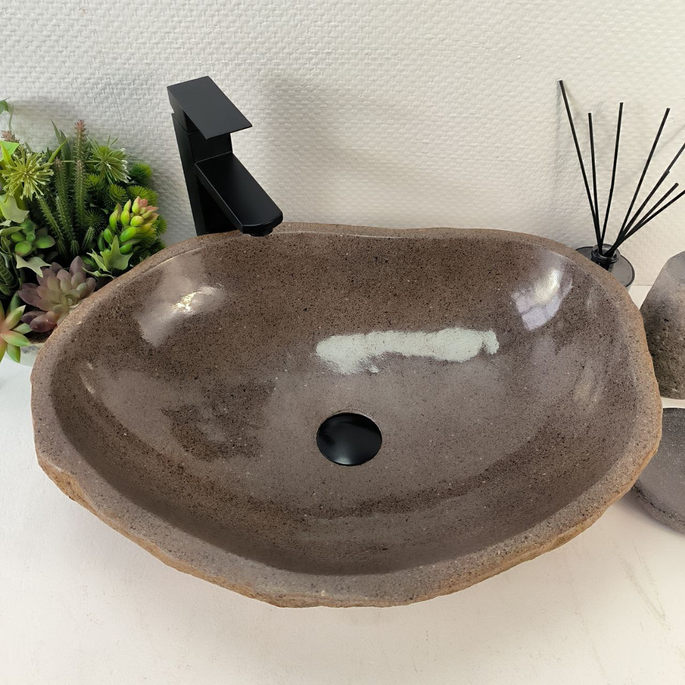 Раковина из речного камня RS-65228 54*42*15 0857