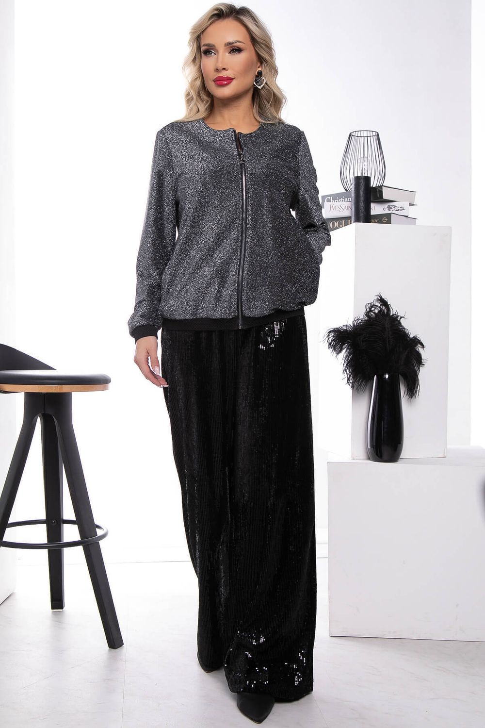 Брюки "Я – суперзвезда" (блэк) Б7712 LT Collection (Акция)