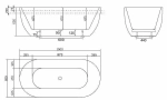 Акриловая ванна BelBagno BB70 150х80