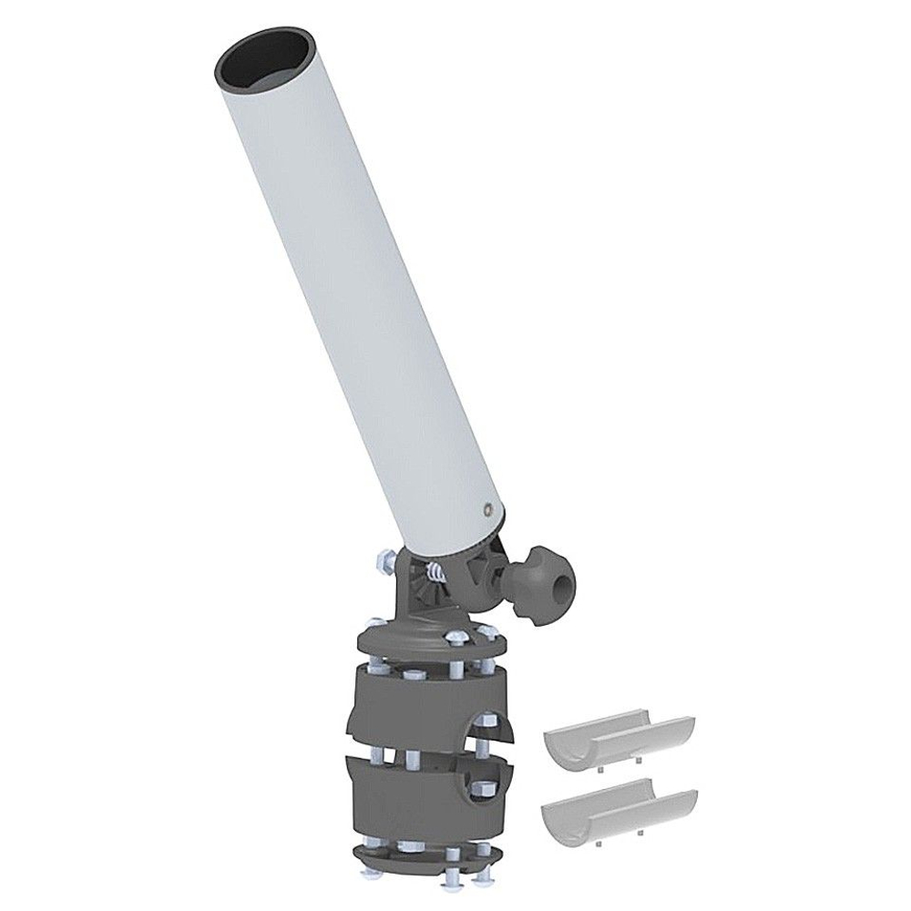 Держатель спиннинга торцевой на релинг наклонный, алюминий (10265131)