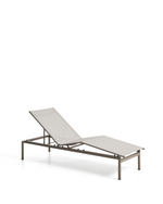 Шезлонг Lesina из алюминия и ткани цвета экрю