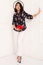 БЛУЗКА МОНТАЛЕ (БЛУ ФЛОВЕРС) Bellovera (Акция)