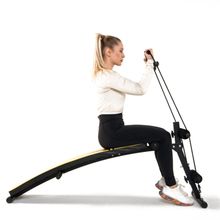 Скамья для пресса DFC с гантелями и эспандерами  D102RY