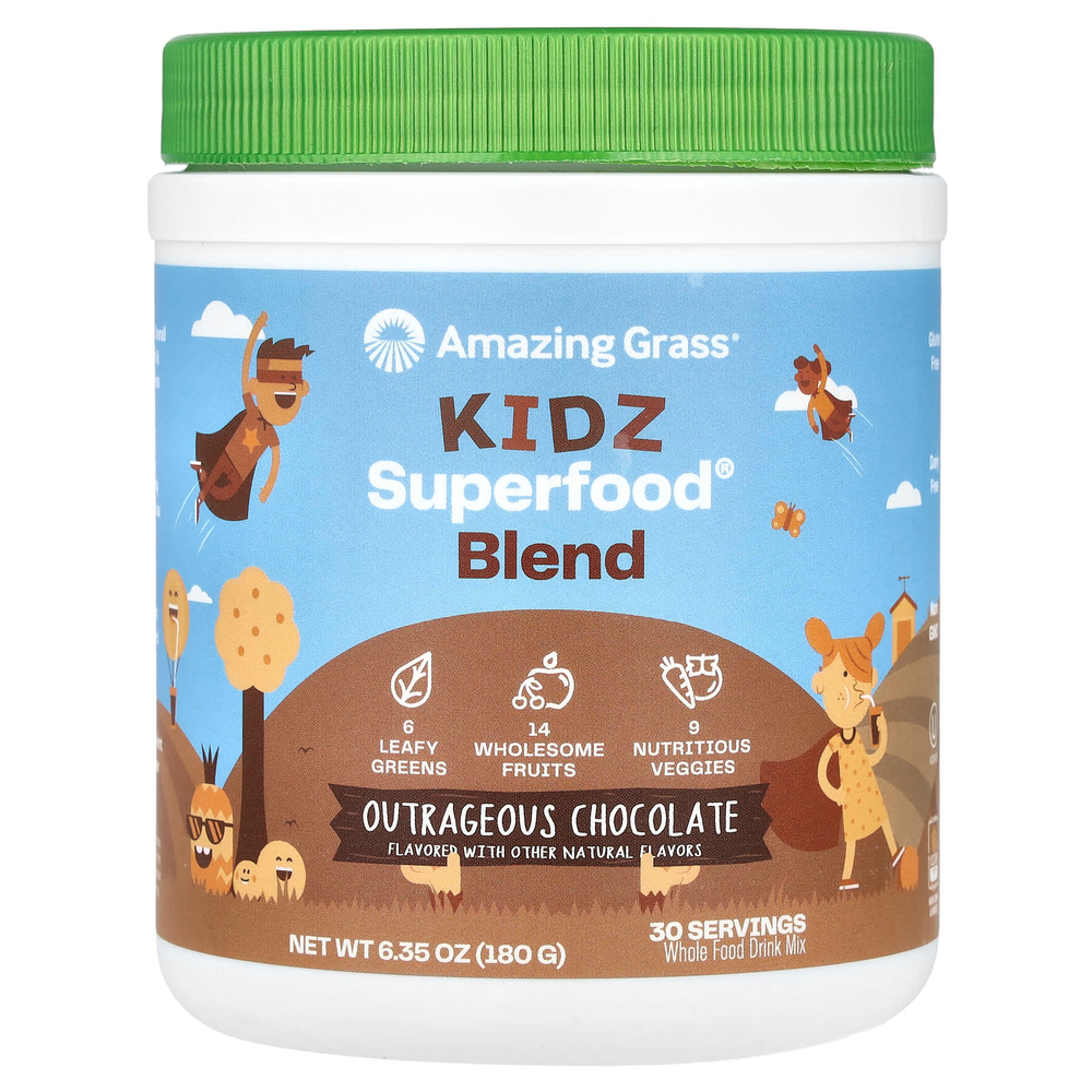 Amazing Grass, Kidz Superfood®, смесь Superfood®, возмущающий шоколад, 180 г (6,35 унции)