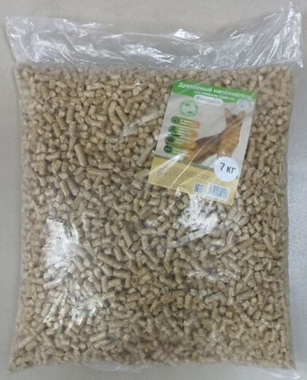 Biomuris Древесный наполнитель (светлый) для кошачьего туалета БиоМурис, 7кг