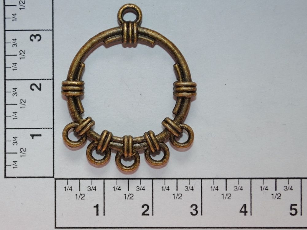 Коннектор на 5 нитей кольцо (цвет бронза)