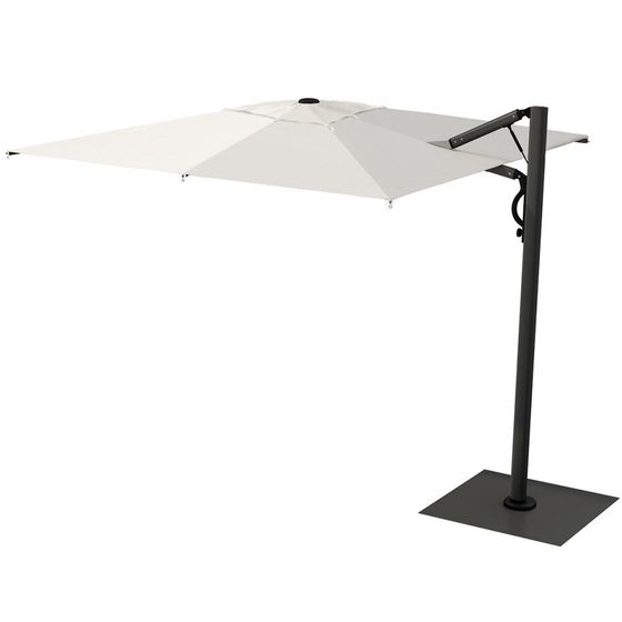 Зонт для кафе профессиональный Astro Carbon, 290х290 см, графит, слоновая кость