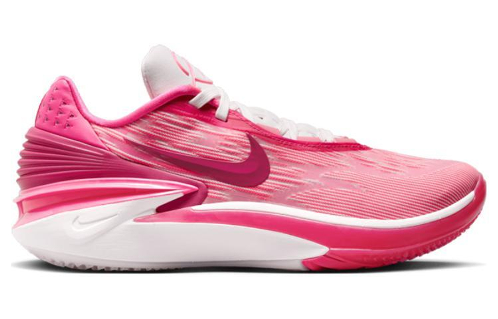 Nike Air Zoom G.T. Cut 2 EP "Hyper Pink" round head lace-up wear-resistant breathable low-top basketball shoes for men and women with the same pink and white domestic version