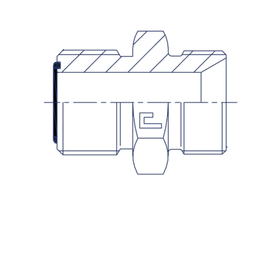 Адаптер AS D08-10 ORFS 11/16 - BSP 3/8
