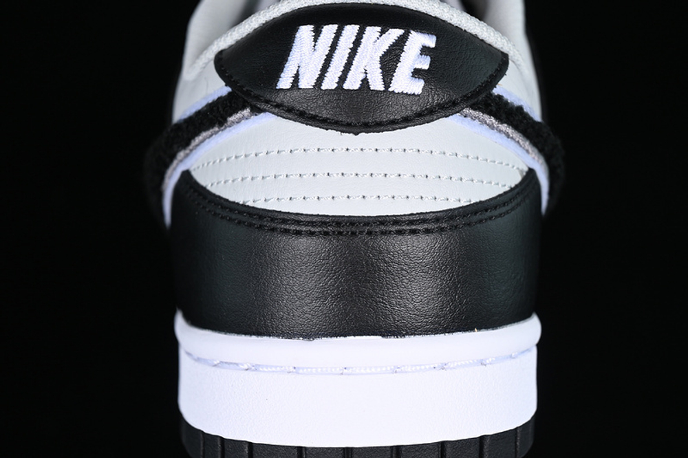 Nike Dunk Low Chenille Swoosh Black Grey