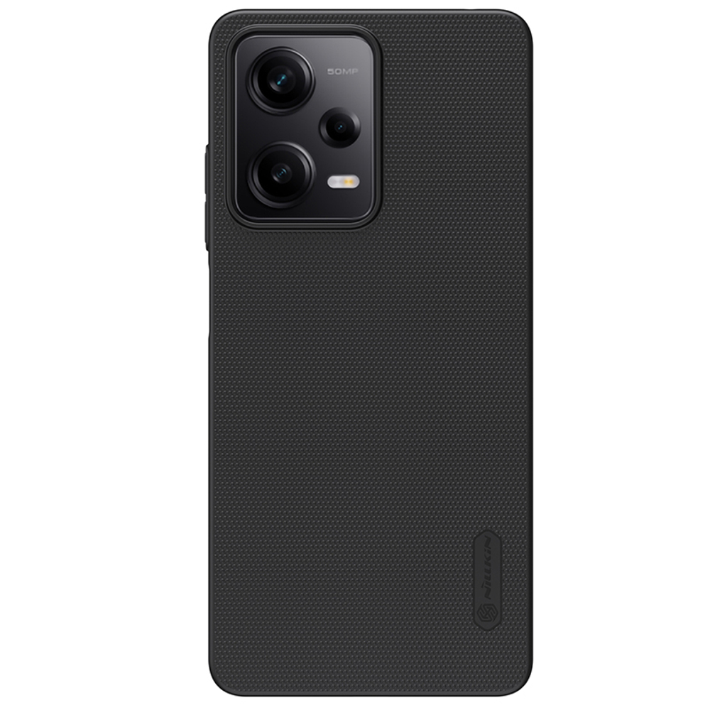 Тонкий чехол черного цвета от Nillkin для Xiaomi Redmi Note 12 5G и POCO X5 5G, серия Super Frosted Shield