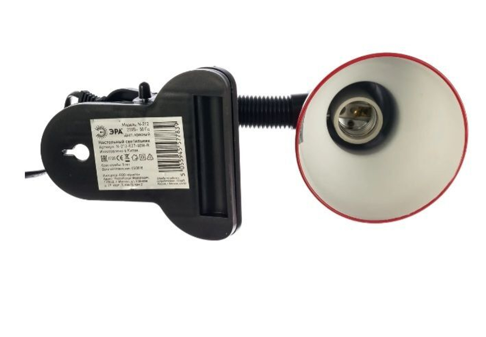 Светильник на прищепке Эра N-2 40W E27 красный