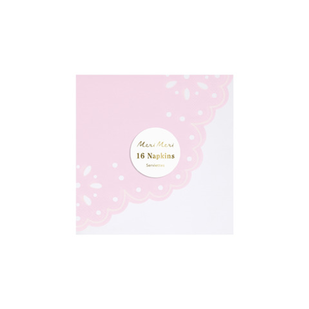 Салфетки маленькие "Английское кружево" 16 шт. (12,7 х 12,7см)