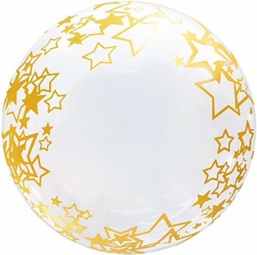 К 18&#39;&#39; Сфера 3D Deco Bubble Золотые звезды