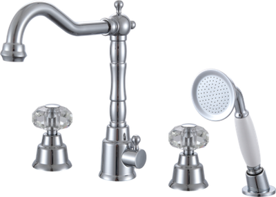 09034 Смеситель на борт ванны (4-отв) "GANZER"  (6/1шт)