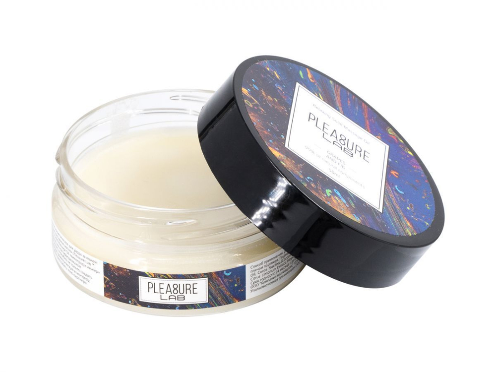 Твердое массажное масло Pleasure Lab Relaxing с ароматом винограда и инжира - 50 мл