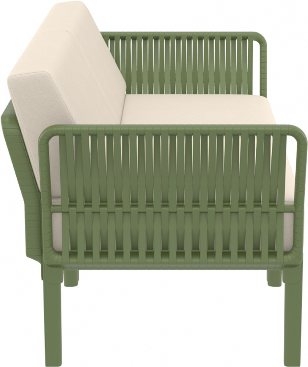 Комплект пластиковой мебели Siesta Contract Portofino Lounge, оливковый, бежевый