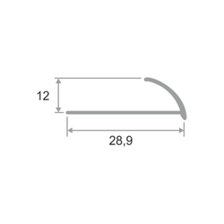 Латунная наружная раскладка ЛПО-12 2700 мм