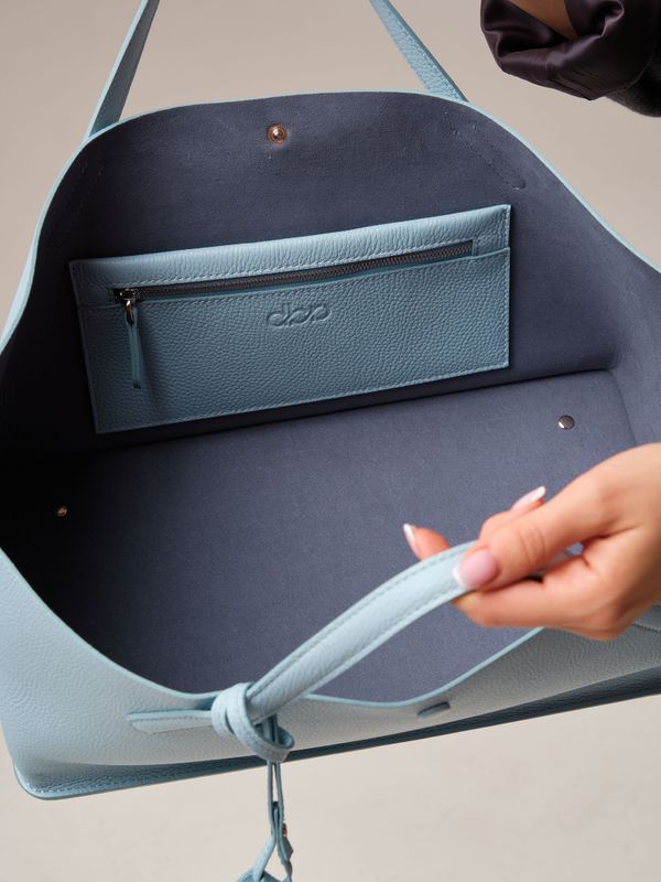 Кожаная сумка Dari DBR 31136 светло-голубой