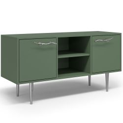 Тумба под ТВ Арт Колор matte 117см Стайл Сильвер Зеленый нефрит матовый