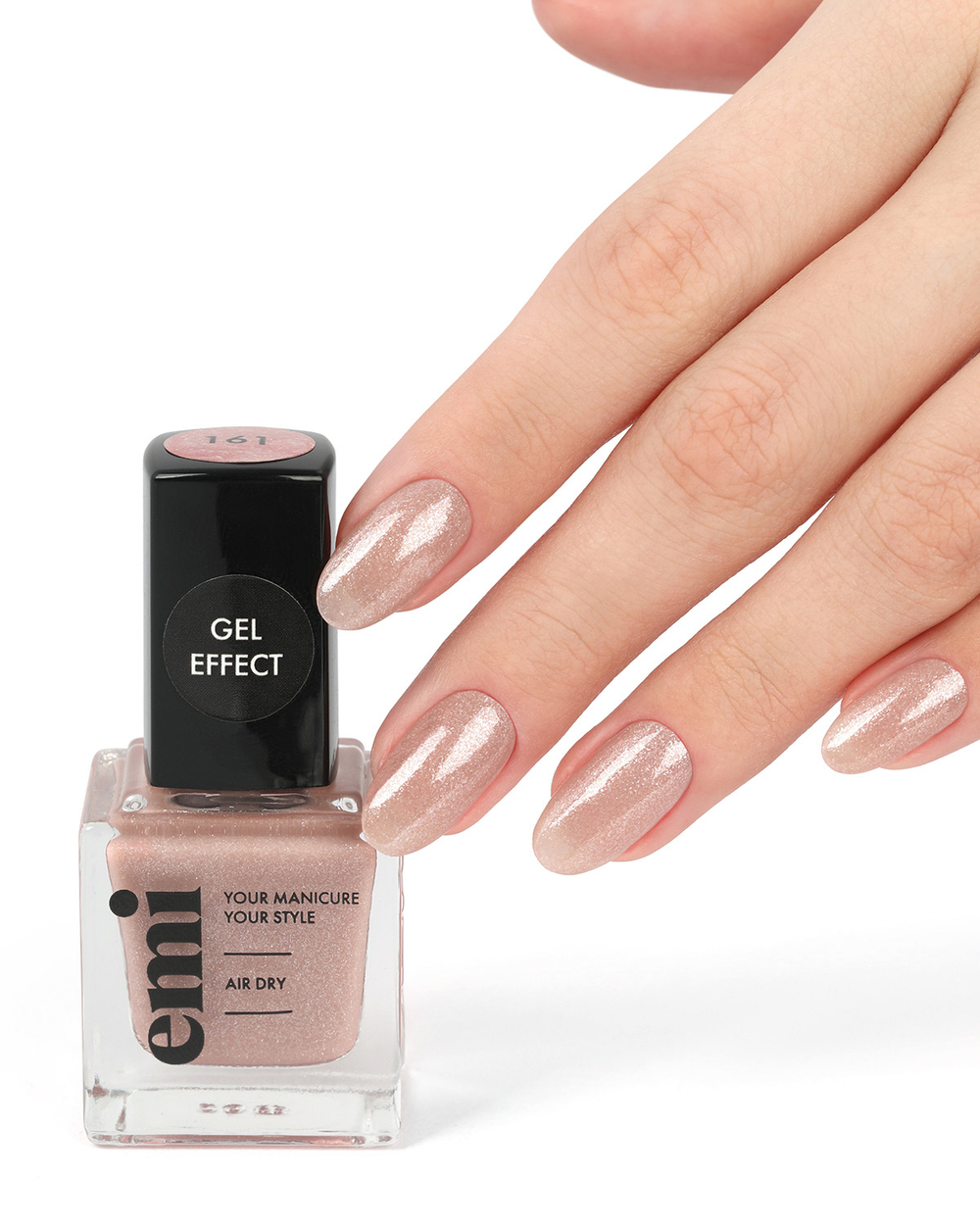 Ультрастойкий лак Gel Effect Розовый брют №161, 9 мл.