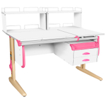 Растущая парта СУТ 25 с задними полками СУТ.15.240 и навесной тумбой (1200×880 мм)