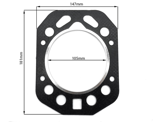 Прокладка головки блока цилиндров ГБЦ 195N 105 мм (с язычком)