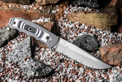 Нож Kizlyar Supreme ECHO AUS-8 TW G10-BWH KS (TacWash, G10 Black-White Handle, Kydex Sheath)