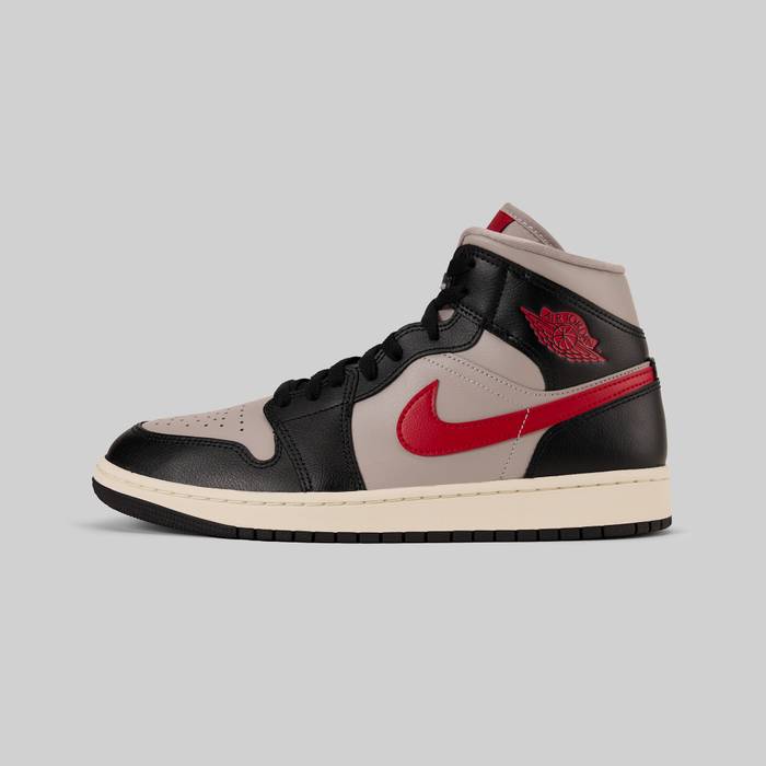 Кроссовки Jordan 1 Mid "College Grey Gym Red" (W)