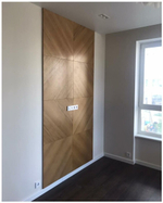 МДФ панель в шпоне Дуба с диагональным направлением