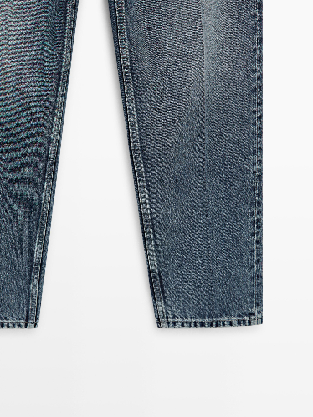 Massimo Dutti Джинсы свободного кроя с высокой талией, средне-синий