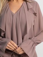 Блуза шифоновая Вэнси (какао) Б15659-8М LT Collection