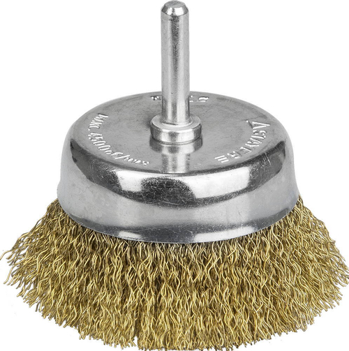 STAYER 75 мм, витая латунированная стальная проволока, 0.3 мм, чашечная щетка для дрели, Professional (35117-075)