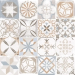 Керамогранит Alma Ceramica GFU6060BTP14R Beton Pro 60x60 микс глазурованный матовый / противоскользящий / карвинг пэчворк / с орнаментом