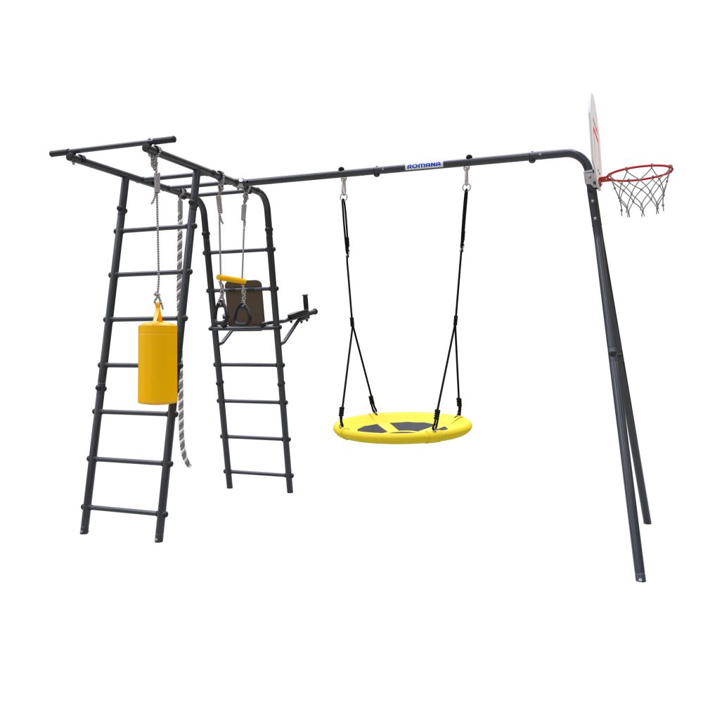 ROMANA Спорт Плюс 2 (антрацит) (с качелями гнездо 100см)