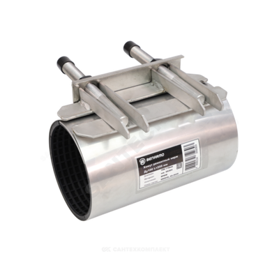 Хомут ремонтный односторонний с нержавеющим замком сталь нерж Ду 150 Дн 158-170 L=200мм Benarmo 7061