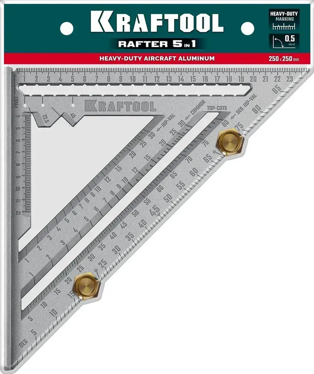 KRAFTOOL 250 мм, 5-в-1, Высокоточный кровельный угольник (3441-25)