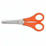 Ножницы 13см. "Centrum" травмобезопасные, с линейкой, сталь, пласт.ручки, в инд.пакет (Центрум)