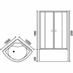Душевой уголок Royal Bath RB100BK-C 100х100 матовый