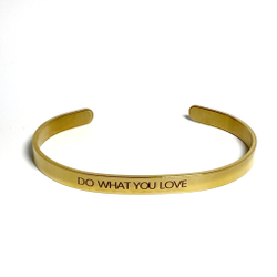 Мотивационный браслет Do what you love Gold