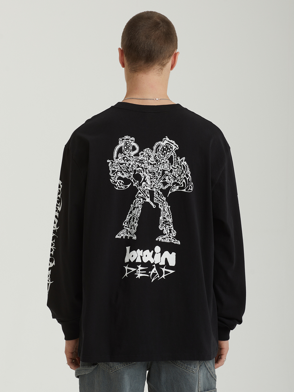 Мужской Лонгслив Skull Mech