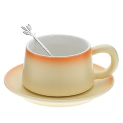 GAEM Кружка с блюдцем и ложкой, 250 мл, L16 W15 H8 см, 4в.