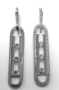 Ювелирные серьги из серебра