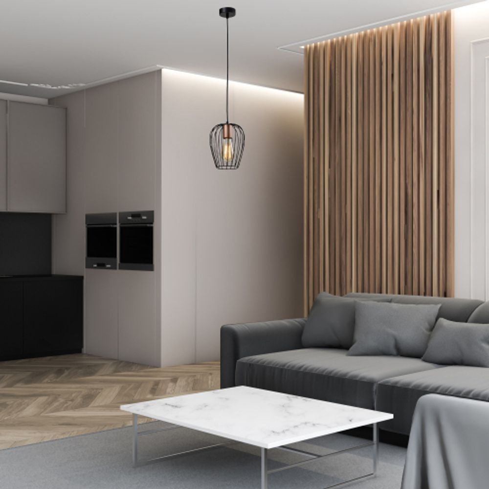 Светильник подвесной (подвес) Rivoli Atena 5063-201 1 х E27 40 Вт лофт - кантри | Rivoli
