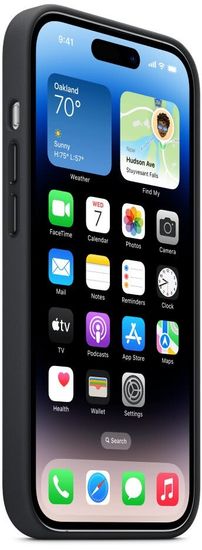 Чехол Apple MagSafe для iPhone 14 Pro, кожа, «тёмная ночь»