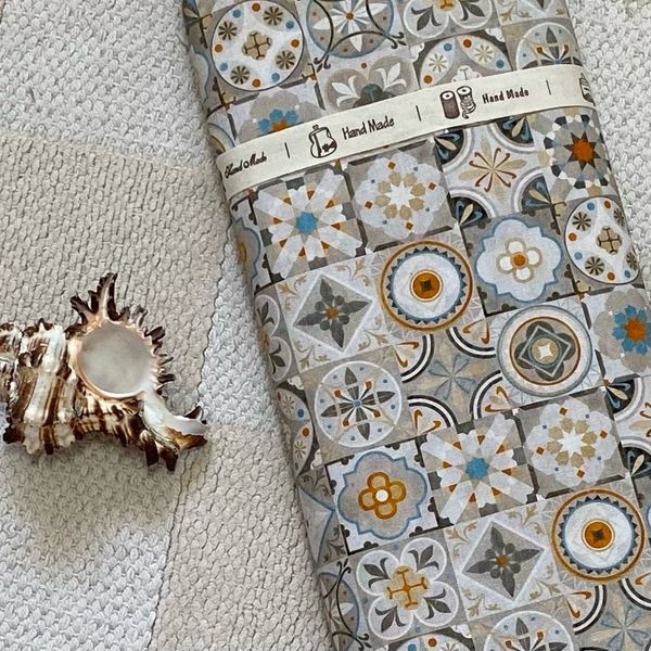 БЕЖЕВЫЙ МАРРАКЕШ, 100% хлопок Handmade Fabrics 4
