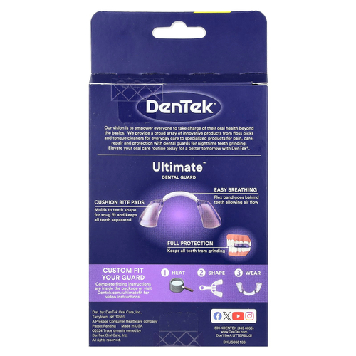 DenTek, Защитное ограждение Ultimate ™, 1 защитное приспособление + 1 футляр для хранения + 1 поднос для приспособления