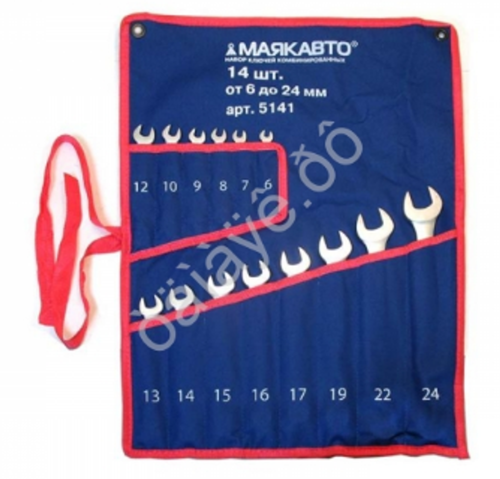 Набор ключей комбинированных 14пр.(6-24мм) в сумке МАЯКАВТО™ 5141