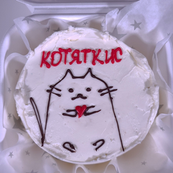 Бенто торт для любимого Котик. Кондитерская Sweet Visors Сладкие Козырьки. Кондитер Светлана Дегтерева. Торты ручной работы на заказ в СПБ. Сладкие истории на любой вкус.
